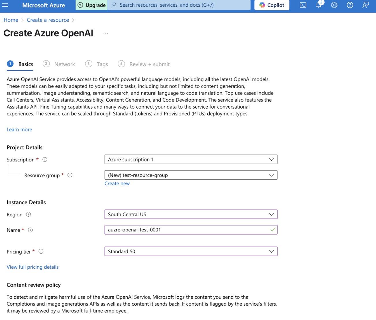 Azure OpenAI List
