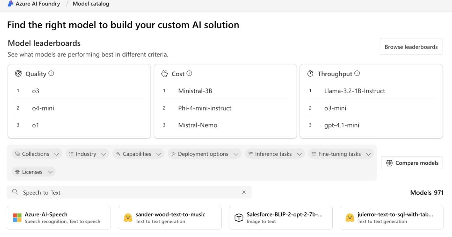 Azure Speech model